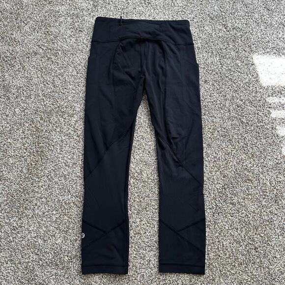 Lululemon black mesh panel leggings size 4 - Picture 4 of 11